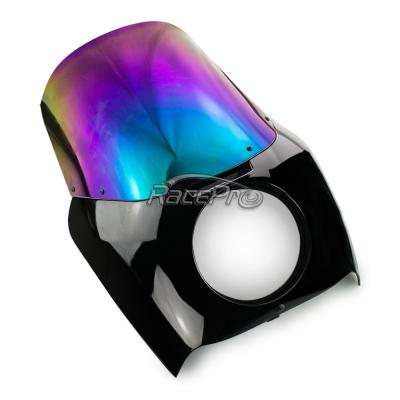 China ABS Plastic Motorcycle Headlight Fairing Cowl Windshield Club Style Kit For Harley Dyna, Super Glide T-sport for sale