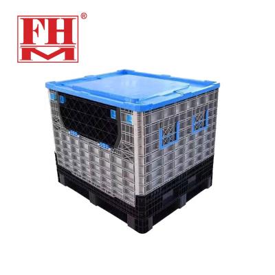 China Plastic Folding Sturdy Plastic HDPE Folded Logistics Plastic Folding Mold /Pallet Box Fruit Vegetable Storage Pallet Box Mold for sale