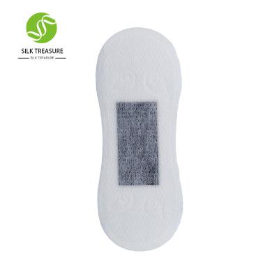 China Super Ultra Thin Absorbent Sanitary Napkin Suppliers Perforated Anion 100% Silk Panties Lining For Women for sale