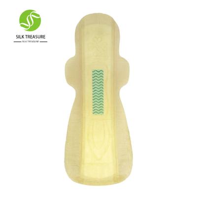 China Hot Selling Super Absorbent High Flow Degradable Bamboo Fiber With Long Night Sanitary Napkin Manufacturers for sale