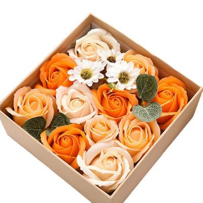 China Recycled Materials New Valentine's Day Rose Gift Box Creative Window Opening Transparent Soap Flower Gift Box Eternal Flower Box for sale