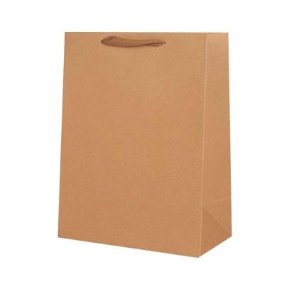 China Recycled Materials Spot wholesale kraft paper bag packaging bag handbag gift advertising Clothes shop paper bag for sale