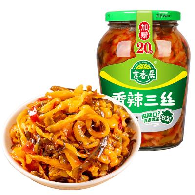 China Ready to eat with open bag wholesale 2023 factory Wholesale Jixiangju Spicy Spicy three shreds 350g Mustard Brand Pickle seasonings for sale