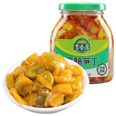 China Instant after opening the bottle Szechuan Wholesale Jixiangju Crispy Bamboo Shoots Diced 306g Mustard Brand Pickle seasonings for noodle or congee for sale