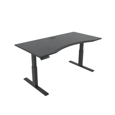 China Adjustable (Height) Customized Ergonomic Black White Powder Coated E0 MDF Table Top For Home Office for sale