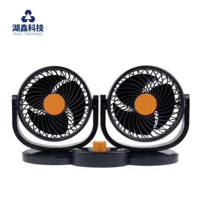 China ABS Mitchell 6inch Vehicle Fan Double Headed Truck Fan Car Fan DC 24v for sale