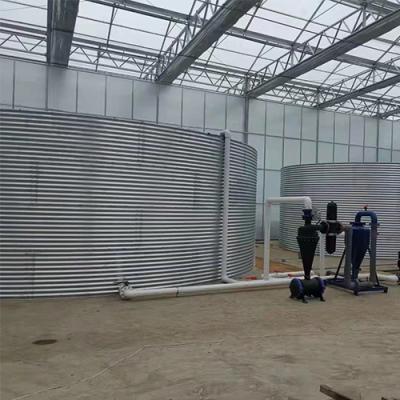 China Hotels Circular Corrugated Galvanized Steel Water Tank With PVC Tarpaulin For Aquaculture for sale