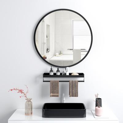 China Luxury Decorative Wall Bathroom Mirror 50Cm Round Modern , Framed Mirror Bathroom Mirror for sale