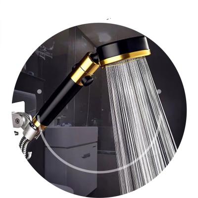 China Without 360 Diver Bathroom Adjustable Black Gold Filtered High Pressure Shower Head Hand Held Rain Shower for sale