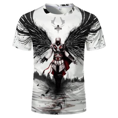 China 2021 new Anti-wrinkle fashion plus size O-neck T-shirt with full color sublimation printing 3D Digital printing short sleeve T-shirt for men for sale