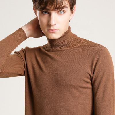 China Anti-pilling 2021 hot sale custom wholesale man sweaters long sleeve knitwear turtle neck men clothes fashion knitted sweater for men for sale