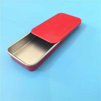 China Food Grade Tinplate Lining Candy Food Tin Box Cigarette Metal Tin Box Data Cable Data Cable USB Disk Push-Pull Storage Box for sale