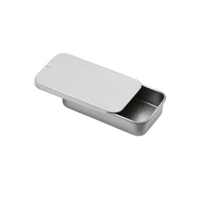 China Food Grade Tinplate Liner Low Price Rectangular Sliding Cosmetic Tin Containers Tin Containers For Storing Wax, Cream, Eyebrow Soap, Powder, Solid Oils for sale