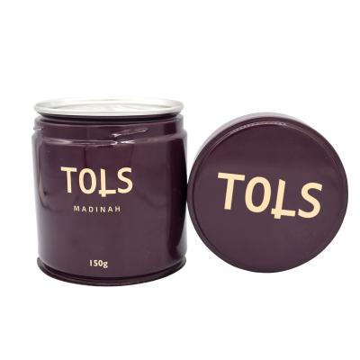 China Shop Coffee Hot Sale 100g120g150g200g250g300g350g400g500g Matte Black Rose Gold Seamless Tea Tin Ground Coffee Tin for sale