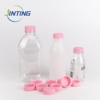 China Non Spill Pe Cheap Color 38mm Drip Proof On Qingdao Visible Pink Plastic Tamper Bottle Preform Caps For 5 Gallon Water Bottles for sale