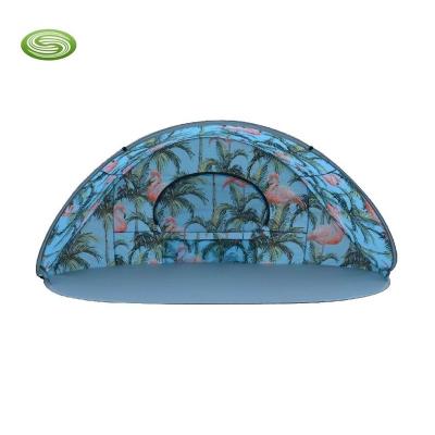 China Extended Type Customized Full Fabric Pattern Printing POP Up Awning Beach Sunshade for sale