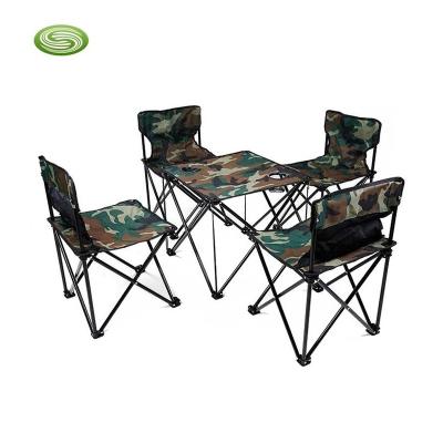 China Foldable Customized Outdoor Furniture Folding Beach Chair With Table Sets for sale