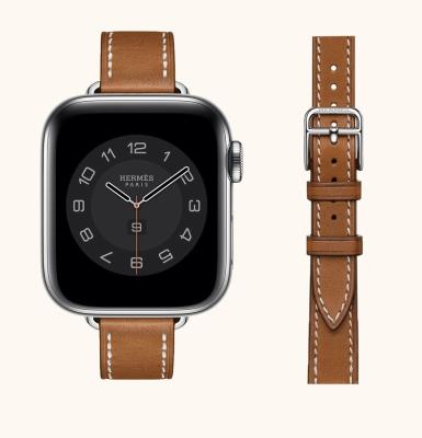 China New Design Leather Narrow Explosion Business Popular Watch Band For Apple Watch for sale