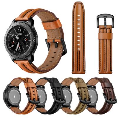 China Leather Premium 2021 Classic Retro Smart Watch High End Straps Leather Watch Band for sale