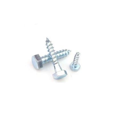 China DIN571 Carbon Steel Self Tapping Hex Head Galvanized Furniture Set Wood Screw for sale