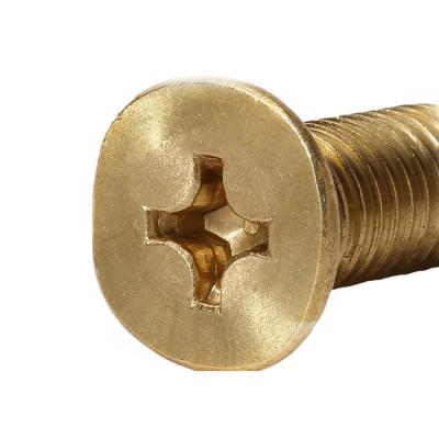 China Phillips flat csk manufacturer china brass slotted flat head machine screw for sale