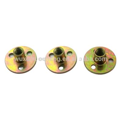 China Heavy Industry Welding Insert Tee Yellow Galvanized Steel Nut M5 6 T-Nut 8 10 With Two Holes for sale