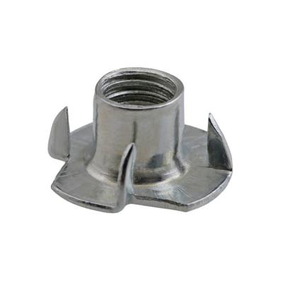 China Steel Half Wire Four Claw Tee Tee Nut For Furniture for sale