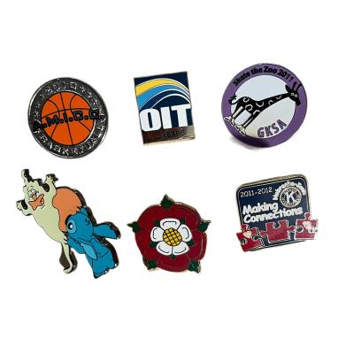 China 3D China Factory Wholesale Customized Hard Enamel 2D/3D Cartoon Fashion Lapel Pins With Backing Card Badge Rose Gold for sale