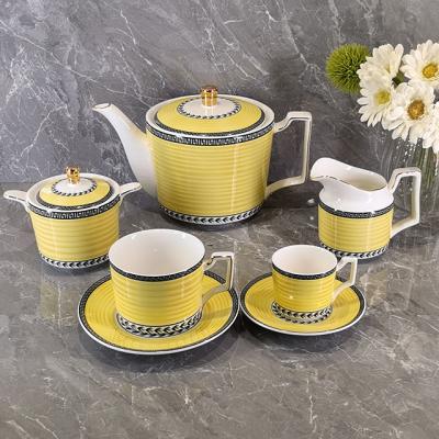 China Wholesale Royal Fine Porcelain Japanese Style Modern Design Nordic Afternoon Tea Sets For Restaurant for sale