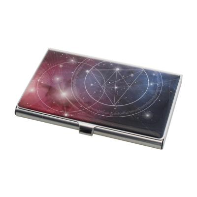 China Choice silk laser printing of business card promotion different design business card holder stainless steel printing / for sale