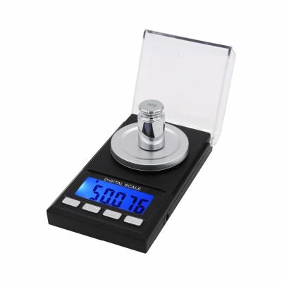 China WITH LID Portable Mini 50g/0.001g Digital Scale LCD Electronic Capacity Balance Diamond Jewelry High  Pocket Scale for sale