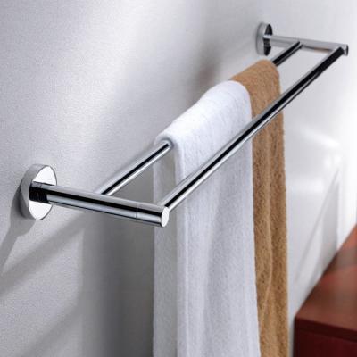 China Double Chromed Modern Bathroom Accessories Wall Mounted Towel Rack Bars Stainless Steel Sale Customized Pcs Te koop