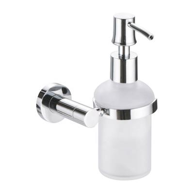 China Foam Soap Dispenser Bathroom Accessories Luxury Bathroom Accessories Chrome Hand Soap Dispenser Simply With Glass Bottle for sale