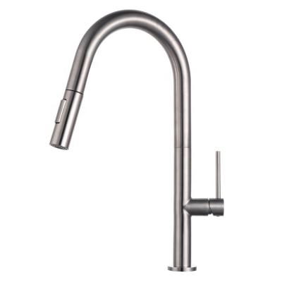 China Pull Out Spray 304 Stainless Steel Pull Out Modern Kitchen Faucet Kitchen Mixer For Sink 360 Degree Rotating Water Tap for sale