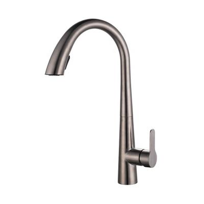 China Pull Out Spray New Style Contempor Pull Out Hot And Cold Mixed Sink Kitchen Faucet 304 Stainless Steel Faucet With Two Water Modes for sale