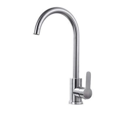 China Thermostatic Hot Cold Single Hole Kitchen Sink Faucet 304 Stainless Steel Water Tap Mixer Taps for sale