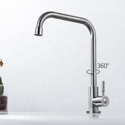 China Single Cold Single Handle Water Taps Kitchen Stainless Steel Faucets Thermostatic Sink Faucet For Home for sale