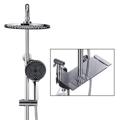 Κίνα With Combo Sets High Pressure Wall Mounted Shower Head Bathroom Sliding Bar Rain Shower Mixer And Hand Shower Set προς πώληση