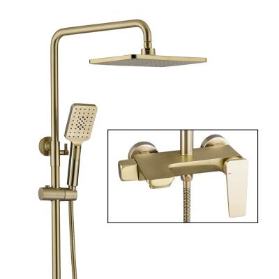 중국 With Mount Models Thermostatic Rainfall Shower Set Bathroom System Sliding Bar 3 Ways Hot Cold Shower Hand Held Shower Faucet 판매용