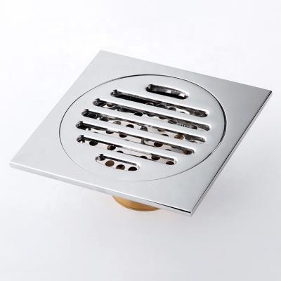 Cina Square modern brass floor waste drain 10*10cm floor drain bathroom mondeway drains square shower drainer in vendita