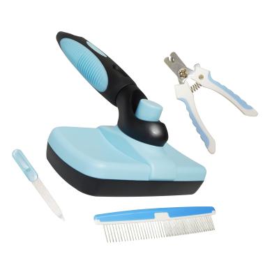 China 4 Pieces Pet Brush Viable Pet Brush Kit Different Pet Grooming Product Combinations for sale