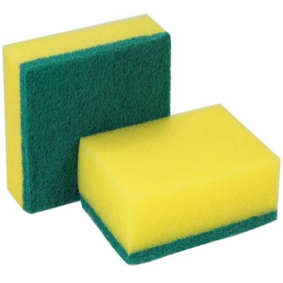 China 2 Pieces Kitchen Sustainable Cleaning Miniature Scrubbing Pad Sponge for sale