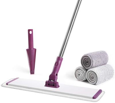 China Sustainable Premium Stainless Steel Microfiber Mop Cleans Floors With 360 Swivel Full Coverage Cleaning Mop for sale