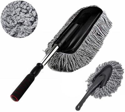 China Eco-friendly 2pcs Car Detailing Duster Kit, Small Car Brush Microfiber Car Wash Foam Cleaning Brush for sale