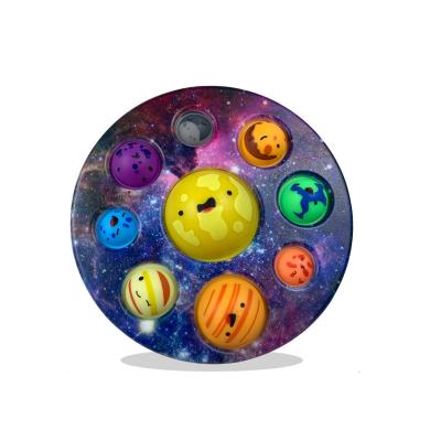 China Bubble Sensory Bouncing Person Toy Hot-selling Bouncing Autism Relaxation Toys Colorful Planets Bubbles Sensory Push Toy Fidget Toys for sale