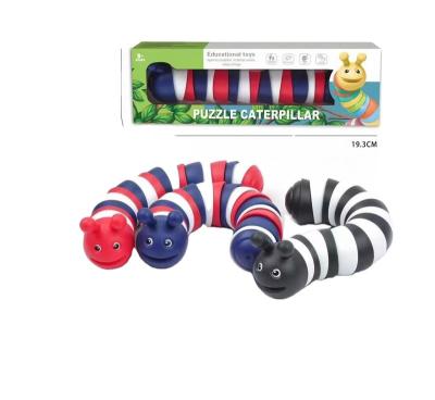 China 2022 MODEL 2022 Relaxation wiggle person sensory toys stretch finger flexible jointed slugs 3D wiggle slug toy for sale