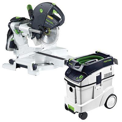 China NEWLY Fully Comprised of EAGRY SALES Festools KS 120 Double Sliding Miter Saw Without T-LOC + CT 48 Dust Extractor TOOL KITS Package for sale