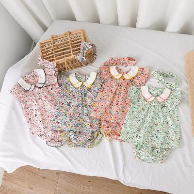 China Breathable high quality little babies dresses floral korean style sweet dresses for baby for sale