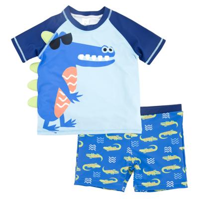 China 2021 Summer New Product Children's Breathable Cartoon Shark Slit Swimsuit Wholesale Baby Boy Baby Swimwear for sale