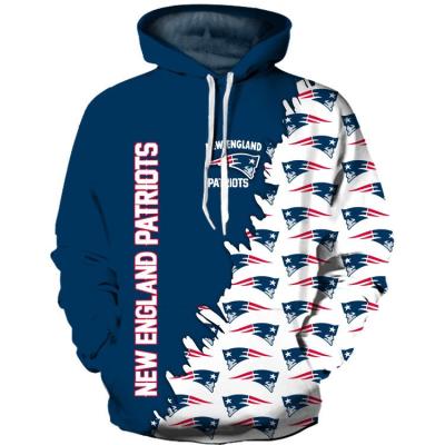 China 2021 new Anti-wrinkle frontier men's NFL team use digital printed hoodie casual 3D sweater customized for sale